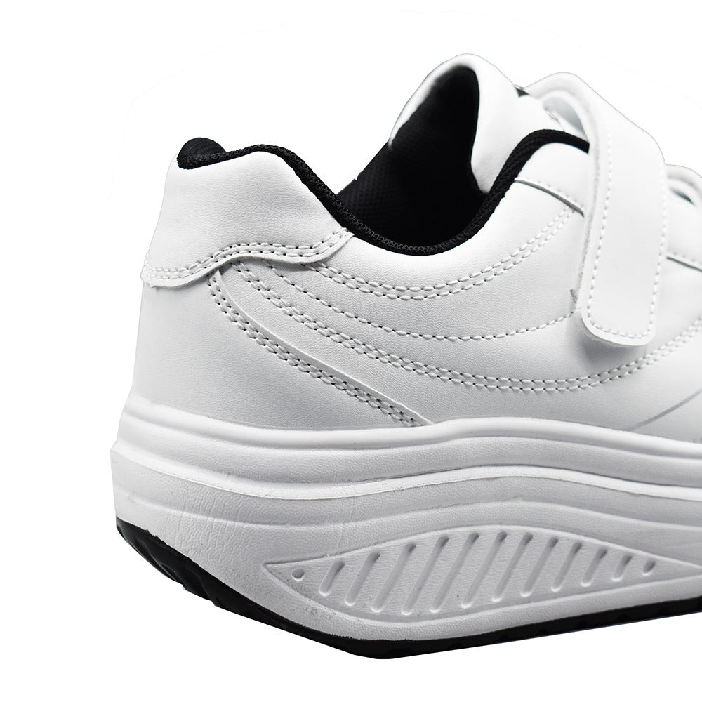 Scarpe Basculanti Bianco Modello Bali in Eco Pelle Con Strappi