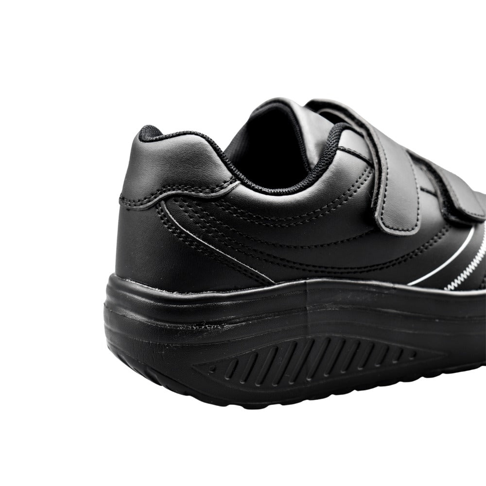 Scarpe Basculanti Nero Modello Bali in Eco Pelle Con Strappi