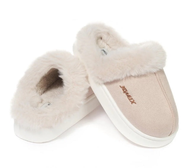 Ciabatte Modello Cortina Beige In Camoscio Con Suola in memory