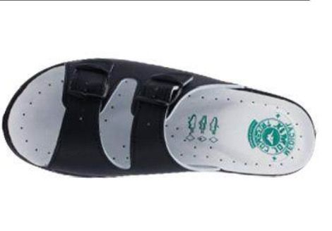 Pantofole Modello Firenze Nero In Pelle Made In Italy Con Suola in memory Anatomica