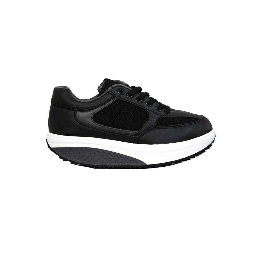 Scarpe Basculanti Donna Modello Pechino PREMIUM Nero Grigio In Eco Pelle